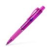 Faber-Castell Poly Ball View Aurora Colours Boligrafo Retractil XB - Cuerpo Translucido - Grip de Agarre - Tinta Azul - Color Fu