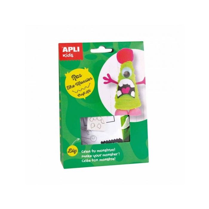 Apli Mini Kit de Manualidades para Crear un Monstruo - Reduce el Estres - Aumenta la Autoestima - Mejora la Memoria - Desarrolla