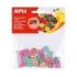 Apli Botones Cuadrados de Madera - Estampados Variados - Bolsa con 35 Unidades - Ideales para Costura, Artesania y Scrapbooking