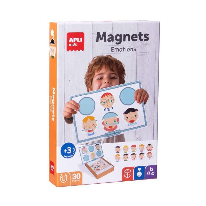 Apli Kids Juego Magnetico Emociones  - 30 Fichas Tematicas - Fomenta la Observacion y la Imaginacion - Recomendado para Niños a