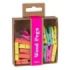 Apli Fluor Collection Pinzas de Madera - 15 Unidades de Colores Fluorescentes - Caja Kraft con Eurohole - Recambio para Exposito