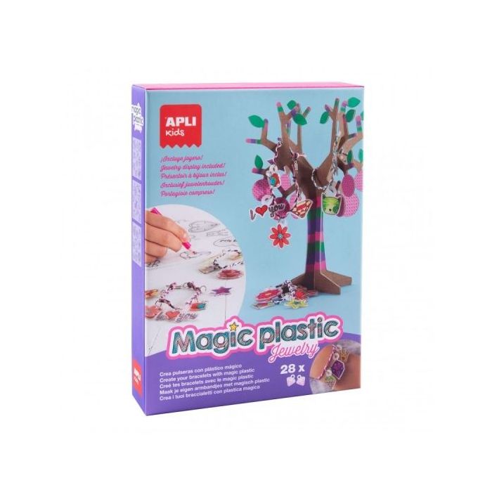 Apli Kit para Crear Pulseras y Abalorios con Magic Plastic - Rapido y Sencillo - Alta Calidad - Desarrolla Creatividad y Psicomo