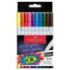 Faber-Castell Bold Pack con 10 Rotuladores de Colores con Grip - Punta Ancha - Trazo 1mm - Tinta a Base de Colorantes Alimentari