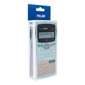 Milan M240 Silver Calculadora Cientifica 10+2 Digitos - Pantalla de 2 Lineas - 240 Funciones Integradas Incluyendo 124 Cientific