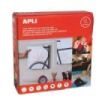 Apli Dispensador de Cinta Adhesiva Gancho Bucle - Union Segura - Reutilizable - Resistencia hasta 10 kg - Adhesivo Acrilico de A