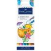 Faber-Castell Tropical Escapes Pack con 6 Rotuladores Goldfaber Doble Punta - Punta Pincel y Punta Fina 0.6mm- Solubles en Agua,
