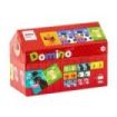 Apli Kids Domino de la Granja Ilustrado por Angelica Scudamore - 28 Piezas de 14x7 cm - Caja en Forma de Casita - Piezas Resiste