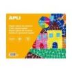 Apli Bloc con 10 Hojas de Papel de Charol 85gr - Ideal para Manualidades, Scrapbooking, Papiroflexia - Colores Surtidos