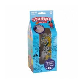 Apli Set de Sellos Sea Tale Kids - Tinta Borrable - Tematica Marina - Incluye Rotulador Borrador - Tinta No Toxica y Lavable - F
