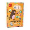 Apli Juego Magnetico Letras - 1 Escenario Imantado 28 x 18 cm - 48 Fichas de Letras, 12 Fichas de Animales - Recomendado para Ni