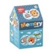 Apli Juego de Memoria Infantil - 24 Piezas Ø 8 cm - Dibujos de Animales Divertidos - Caja en Forma de Casita - Resistentes y Seg