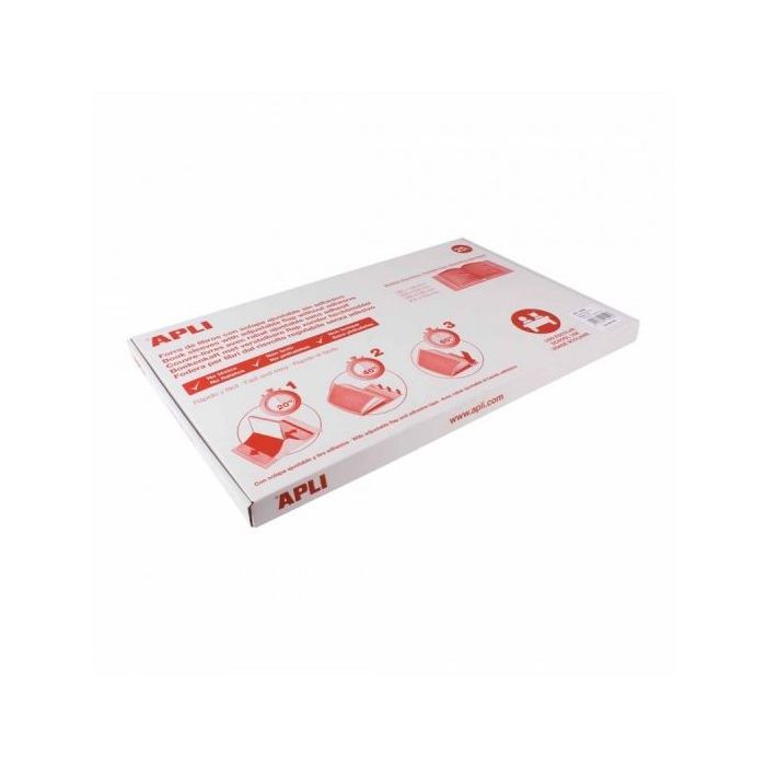 Apli Caja de 25 Fundas Transparentes de PVC - Solapa Autoajustable - Facil Forrado en 3 Pasos - Eco-Friendly