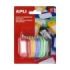 Apli Pack de 10 Llaveros con Etiqueta - Sistema Porta Etiquetas de Facil Apertura - Ideal para Oficinas, Almacenes y Hogar - Col