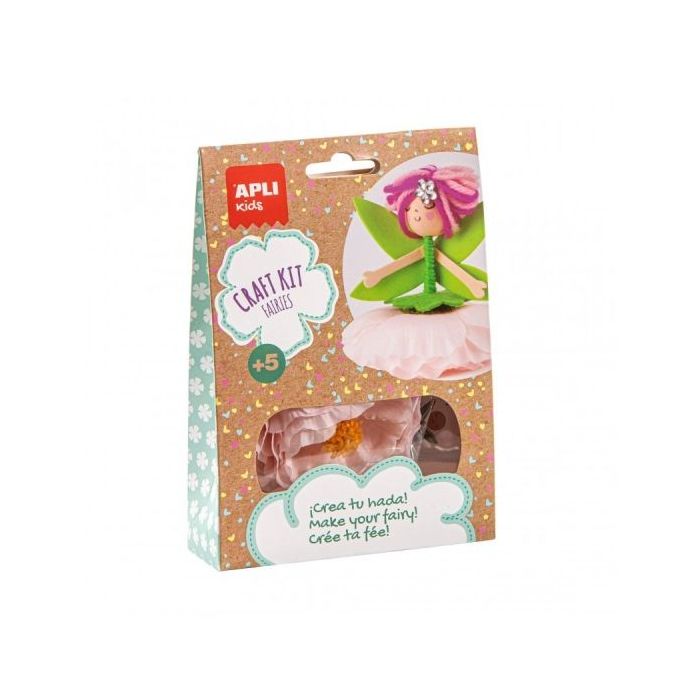 Apli Mini Kit de Manualidades Hada Rosa - Reduce el Estres - Aumenta la Autoestima - Mejora la Memoria - Desarrolla la Coordinac