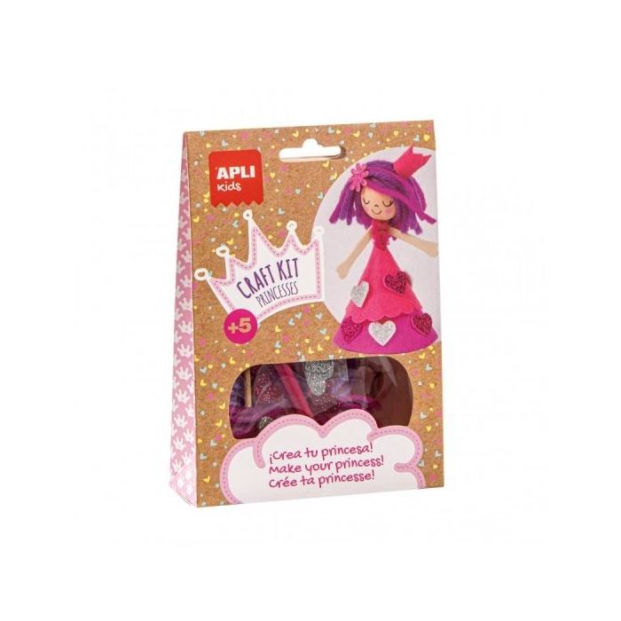 Apli Mini Kit de Manualidades Princesa Rosa - Reduce Estres - Aumenta Autoestima - Mejora Memoria - Desarrolla Coordinacion - En