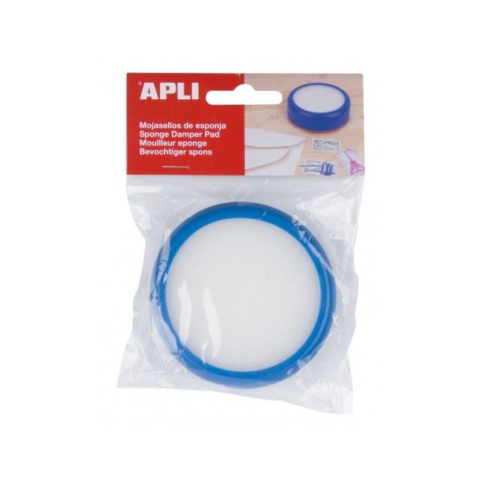 Apli Esponja Mojasellos - Ideal para Pegar Sellos - Pasar Paginas - Contar Billetes - Abrir Bolsas - Uso en Bancos, Oficinas, Su