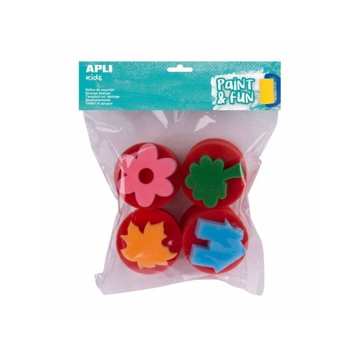 Apli Sellos de Esponja Jumbo - Formas Surtidas - Desarrolla Habilidades Manuales - Estimula la Creatividad