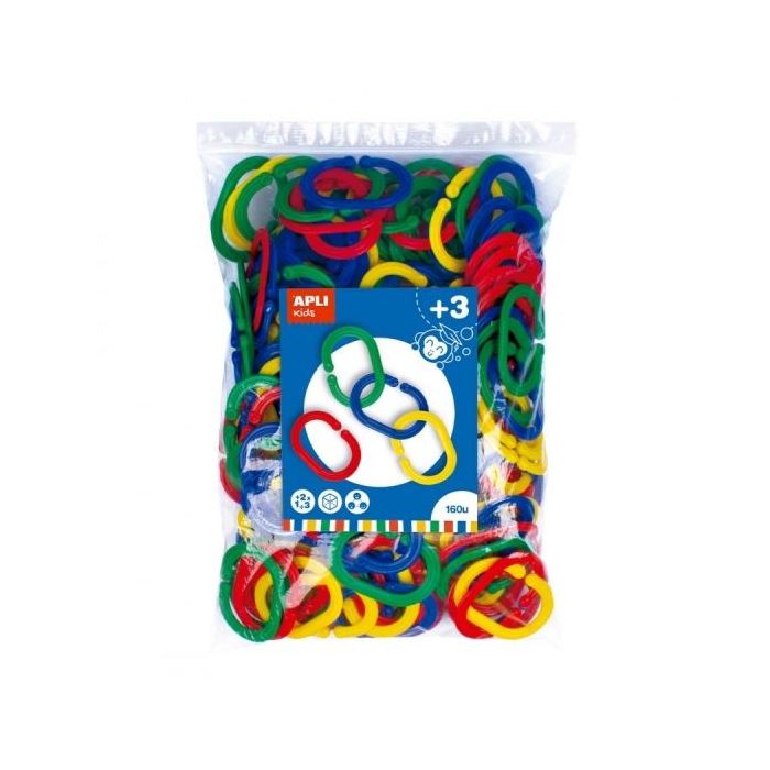 Apli Anillas Engarzables de Plastico - Fomenta Psicomotricidad Fina - Mejora Coordinacion Mano-Ojo - Ideal para Escuelas y Grupo