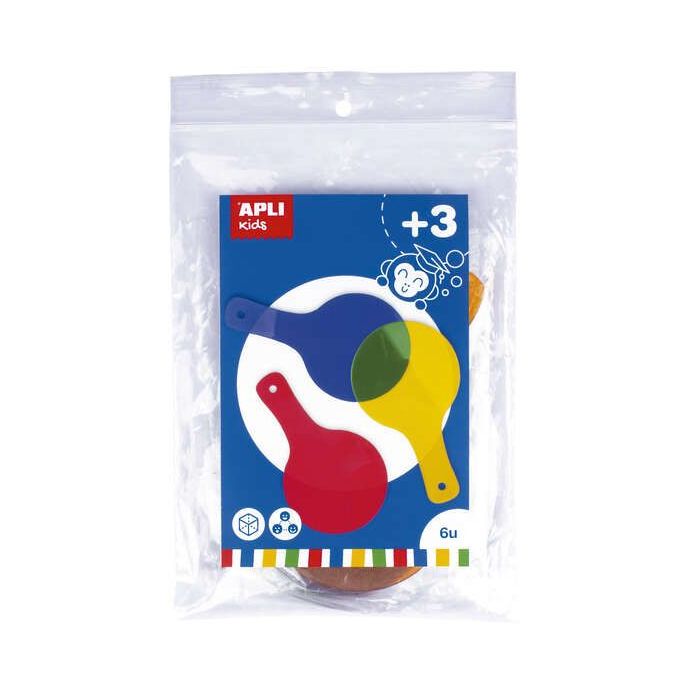 Apli Paletas Translucidas para Mezcla de Colores - Tamaño 80x140mm - Ideal para Escuelas y Talleres Infantiles - Colores Surtido