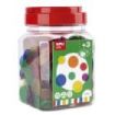 Apli Kit de 500 Piezas Redondas de Plastico Transparente - 25mm y 18mm - Ideal para Mesas de Luz y Practicas de Secuencias y Cla