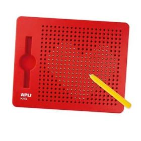 Apli Pizarra Magnetica Tamaño 215x12x170mm - Incluye10 Fichas con 20 Ejemplos - Ayuda a Desarrollar la Psicomotricidad Fina, la