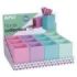 Apli Nordik Expositor de 12 Portalapices Silicona Cuadrados - Medidas 70x70x95mm - Colores Surtidos
