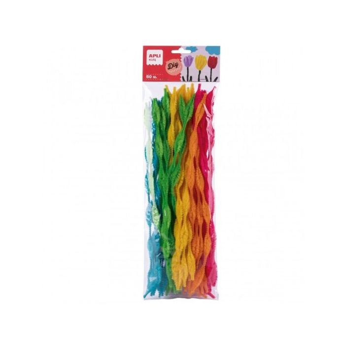 Apli Limpiapipas Bumpy - Flexibles - Suaves - Tupidos - Facil Manipulacion - Ideal para Manualidades y Desarrollo Infantil - Col