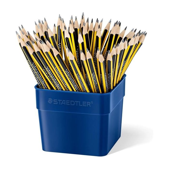 Staedtler Noris 183 Cubo Expositor de 72 Lapices de Grafito - Mina HB - Resistencia a la Rotura