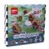 Apli Racing Game Juego de Mesa - Tablero Despegable - 4 Piezas de Madera con Forma de Coche - Dado de Colores - Enseña a Respeta
