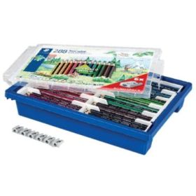 Staedtler Noris Colour 185 Contenedor de Plastico Rigido con 288 Lapices Hexagonales de Colores  + 6 Sacapuntas de Regalo - Resi