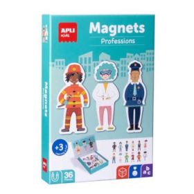 Apli Juego magnetico de las Profesiones - Ayuda a Familiarizarse con Profesiones y Oficios - 36 Fichas Magneticas con Diferentes