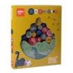 Apli Juego de Equilibrio Dinosaurios - 16 Piezas de Madera de Alta Calidad - Base Balanceante - Dado con Colores - 3 Tamaños de