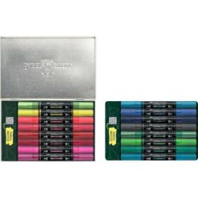 Faber-Castell Multimark Acrylic Style It: Kicks Pack con 16 Rotuladores Acrilicos Doble Punta - Puntas Redondas de 1mm y 3mm - T