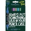 Faber-Castell Multimark Acrylic Tonos Frios Pack con 8 Rotuladores Acrilicos Doble Punta - Puntas Redondas de 1mm y 3mm - Tinta