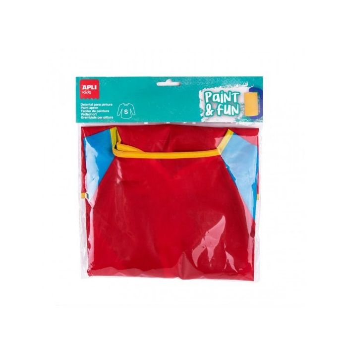 Apli Delantal/Bata para Pintura - Talla S - Bolsillo para Herramientas - Cierre Velcro Posterior - Ideal para Niños Menores de 3