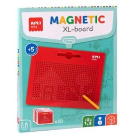 Apli Pizarra Magnetica XL - Superficie de Escritura Amplia - Iman Integrado para Sujetar Notas y Documentos - Marco de Aluminio