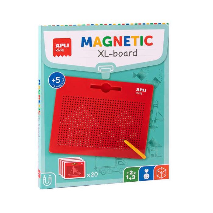 Apli Pizarra Magnetica XL - Superficie de Escritura Amplia - Iman Integrado para Sujetar Notas y Documentos - Marco de Aluminio