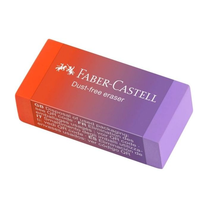 Faber-Castell Dust Free Flow Expositor con 24 Gomas de Borrar - Libre de PVC - Bajo  Residuo - Colores Surtidos