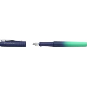 Faber-Castell Poly Ball Flow Edition Buzzing Blue Pluma Estilografica - Ancho del Plumin Medio - Suave al Tacto - Color Azul/Tur