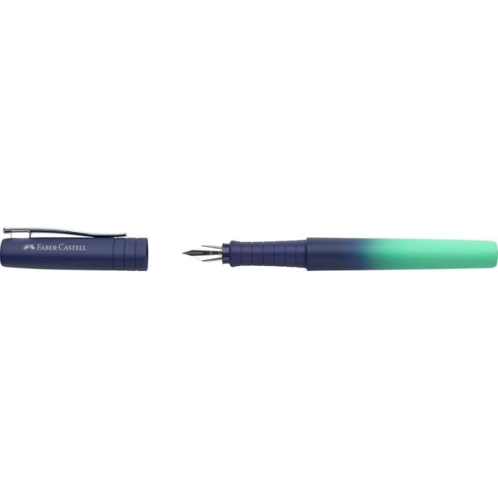 Faber-Castell Poly Ball Flow Edition Buzzing Blue Pluma Estilografica - Ancho del Plumin Medio - Suave al Tacto - Color Azul/Tur