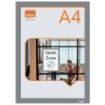 Nobo Pack de 2 Marcos Autoadhesivos Magneticos en Formato A4 - Colocacion en Vertical u Horizontal - Marco de Color Plateado