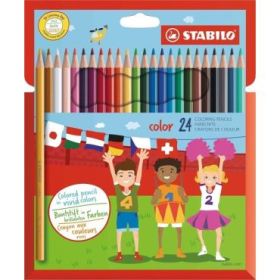 Stabilo Color Pack con 24 Lapices de Colores - Mina de 2.5mm - Ideal para el Colegio - Colores Surtidos