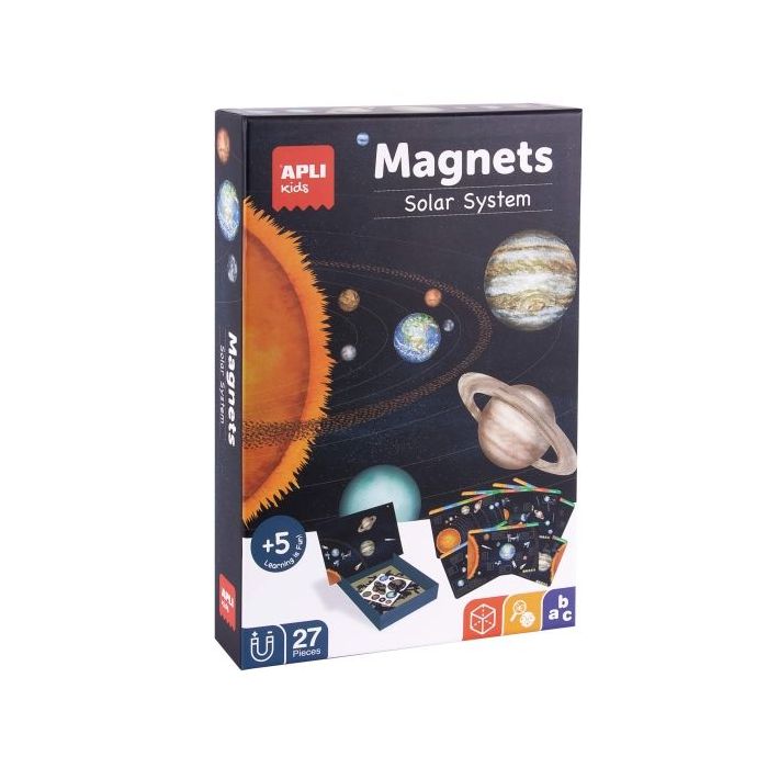 Apli Juego Magnetico El Sistema Solar - Introduccion al Sistema Solar, Fases Lunares, Estaciones y Constelaciones - Incluye 27 I