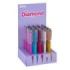 Apli Diamond Expositor con 25 Boligrafos Metalicos Retractiles - Mecanismo de Giro - Punta de 1mm - Tinta Color Azul - Colores S