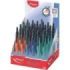 Maped Duo+Pen Expositor con 24 Compases Duo - Compas que se puede Utilizar como Portaminas - Clip de Bolsillo - Colores Surtidos