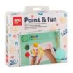 Apli Kids Paint - Fun Tapete de Silicona y Vaso Pleglable - Para Pintar y Hacer Manualidades sin Ensuciar - Color Verde