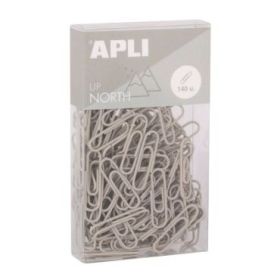 Apli Up North Pack con 140 Clips de Metal 28mm - Color Gris