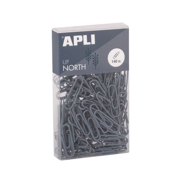 Apli Up North Pack con 140 Clips de Metal 28mm - Color Azul