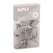 Apli Up North Pack con 15 Pinzas de Metal 19mm - Color Gris