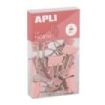 Apli Up North Pack con 15 Pinzas de Metal 19mm - Color Rosa